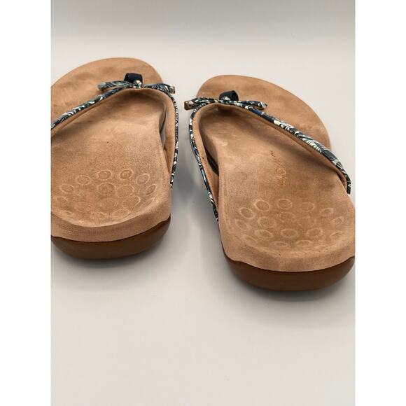 Vionic Bella Blue Palm Toe-Post Sandal Flip Flop - Size 10 Orthotic Arch Support - Picture 9 of 9